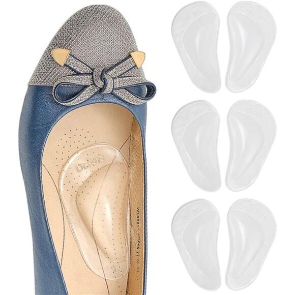 Arch Support Shoe Insoles for Flat Feet, Gel Arch Inserts - Picture 1 of 6